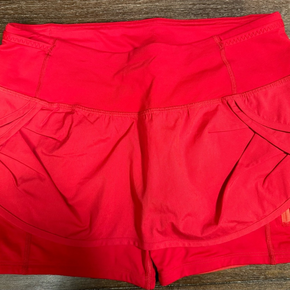 Lululemon Run Speed Squad Skirt Skort Currant Red Women's Sz 6